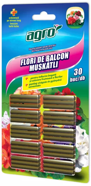 Műtrágya rudacska muskátlira