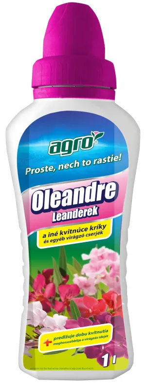 Leanderek és egyéb virágzó cserjék tápoldat